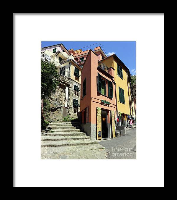 Manarola Framed Print featuring the photograph Manarola Italy Shops 0222 by Jack Schultz