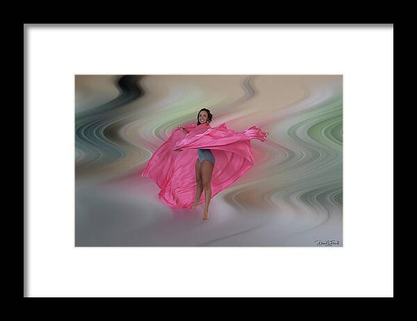 Mandy Framed Print featuring the photograph Mandy dancing in a swirl by Dan Friend