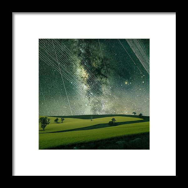 Astrophotography Framed Print featuring the photograph Manmade by Ari Rex