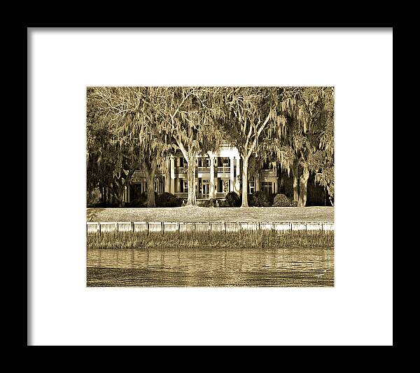 Mansion Framed Print featuring the photograph Mansion on the Skidaway River by Theresa Fairchild