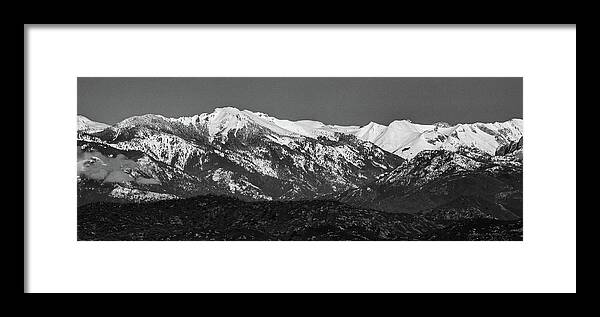 Sierra Nevada Framed Print featuring the photograph Mantle of White by Brett Harvey