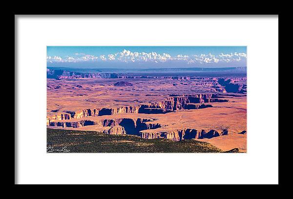 Arizona Grand Canyon Marble Cliffs Colorful Rock Landscape Painted Desert Fstop101 Framed Print featuring the photograph Marble Canyon Arizona by Geno Lee