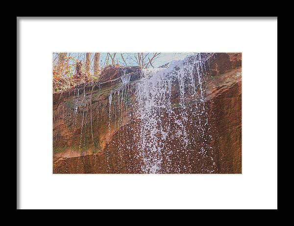 James H. Sloppy Floyd State Park Framed Print featuring the photograph Marble Mine Rainfalls Close by Ed Williams