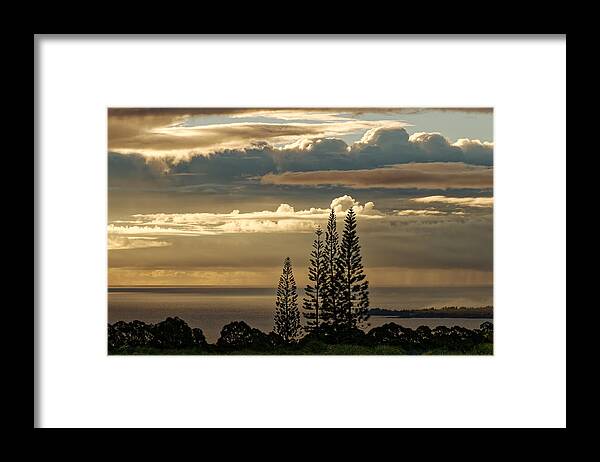 Layered Sunrise Framed Print featuring the photograph Marbled Sunrise by Heidi Fickinger