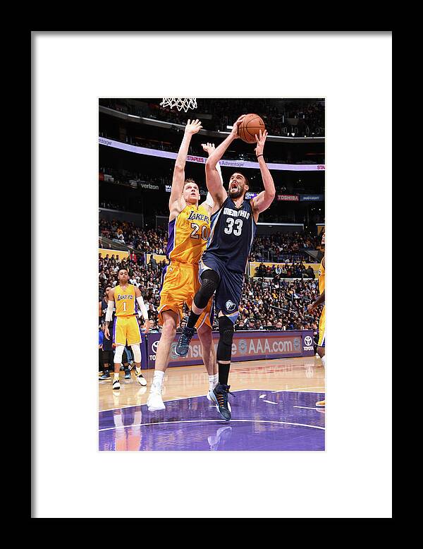 Nba Pro Basketball Framed Print featuring the photograph Marc Gasol by Andrew D. Bernstein