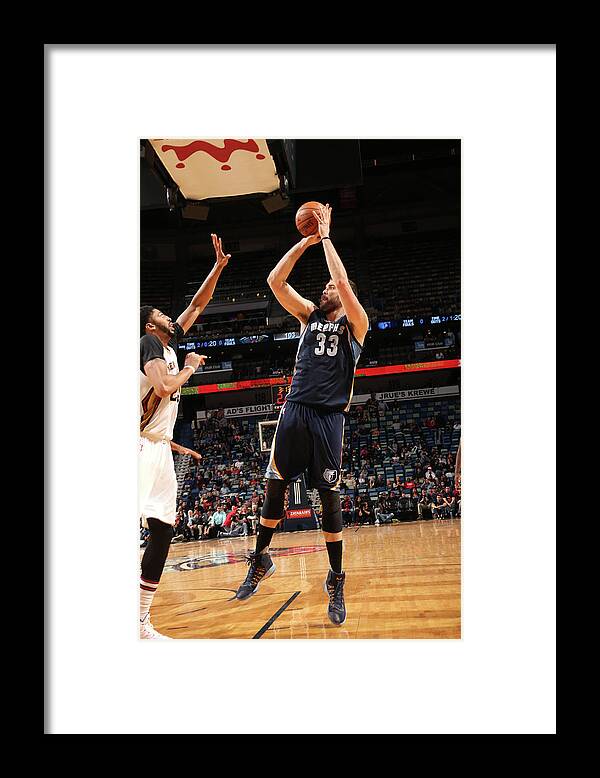 Smoothie King Center Framed Print featuring the photograph Marc Gasol by Layne Murdoch