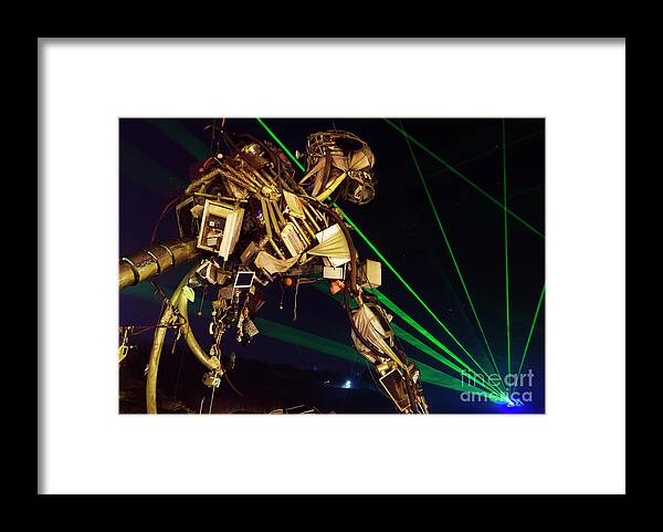 Robot Framed Print featuring the photograph March of the Machine by Terri Waters