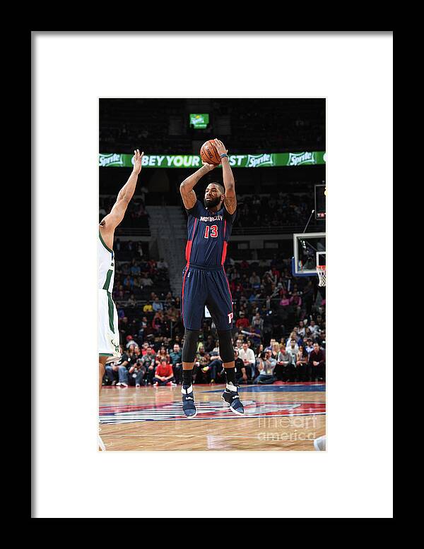 Nba Pro Basketball Framed Print featuring the photograph Marcus Morris by Chris Schwegler