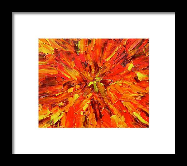 Marigold Framed Print featuring the painting Marigold Inspiration 1 by Teresa Moerer