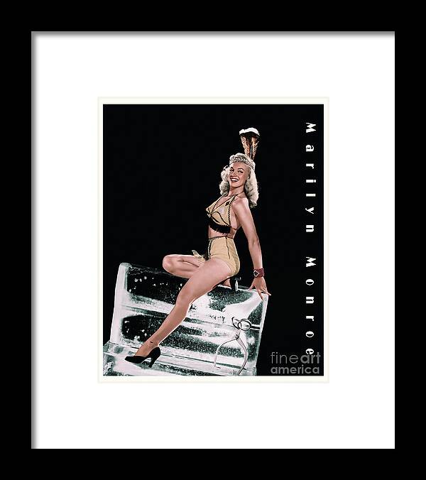 Marilyn Monroe Framed Print featuring the photograph Marilyn as the squaw by Franchi Torres - FT imagens