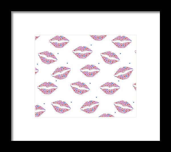 Facemask Framed Print featuring the digital art Marilyn Kissy Kissy by Theresa Tahara