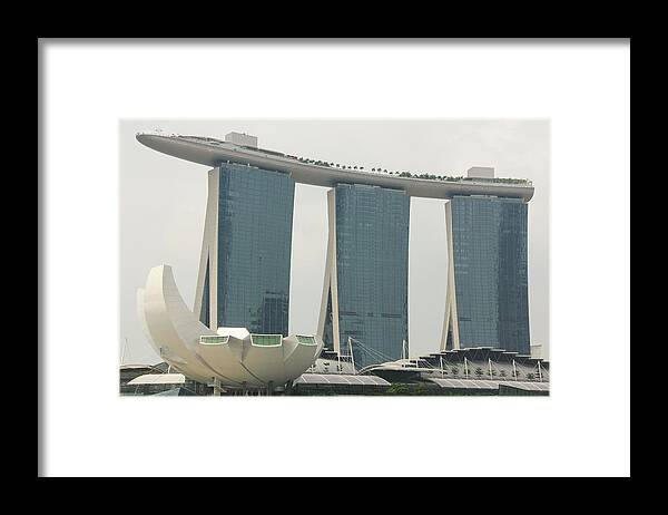 Singapore Framed Print featuring the photograph Marina Bay Sands by Josu Ozkaritz