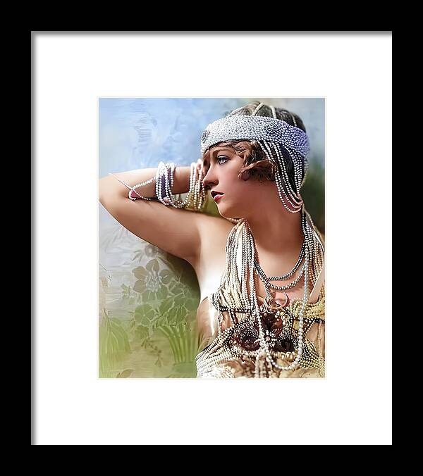 Marion Davies Framed Print featuring the digital art Marion Davies 1920s by Chuck Staley