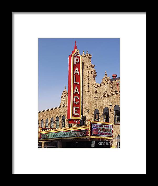 Palace Theatre Framed Print featuring the photograph Marion Palace Theatre 3810 by Jack Schultz