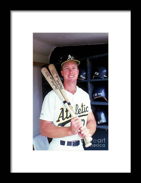 1980-1989 Framed Print featuring the photograph Mark Mcgwire by Michael Zagaris