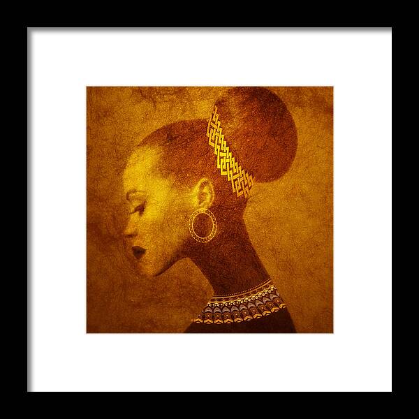 Beautiful Woman Framed Print featuring the digital art Martha by Canessa Thomas