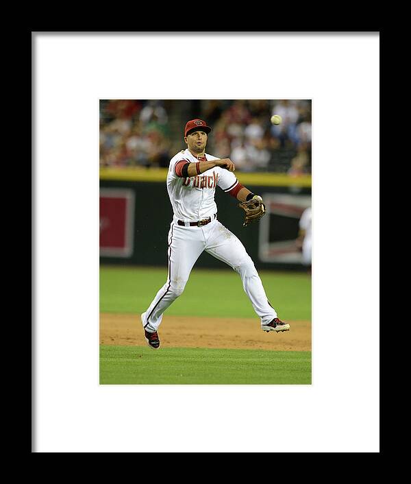 American League Baseball Framed Print featuring the photograph Martin Prado by Norm Hall