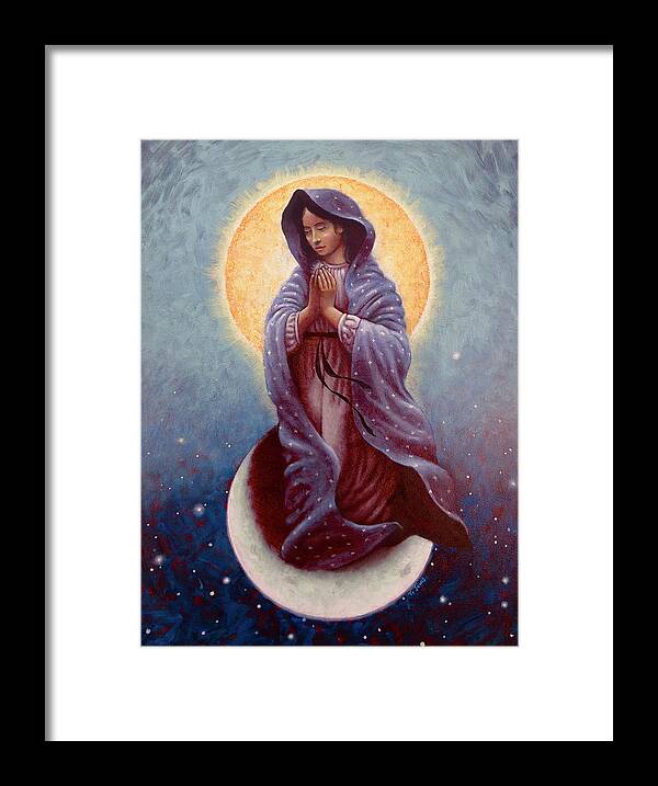 Mary Framed Print featuring the painting Mary Queen of Heaven by Timothy Jones