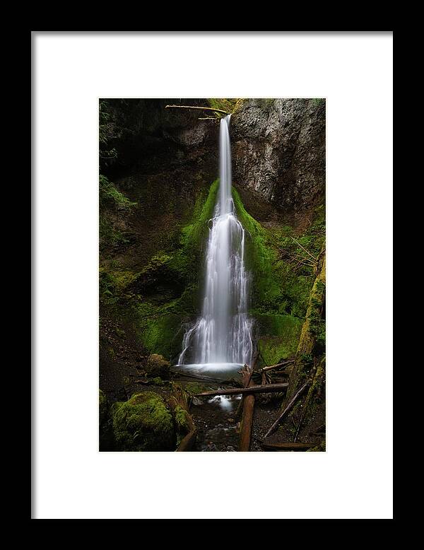 Washington Framed Print featuring the photograph Marymere Falls by Brian Bonham