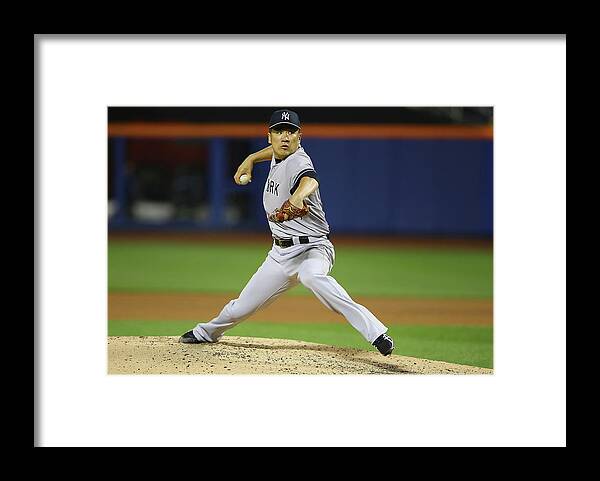 American League Baseball Framed Print featuring the photograph Masahiro Tanaka by Al Bello