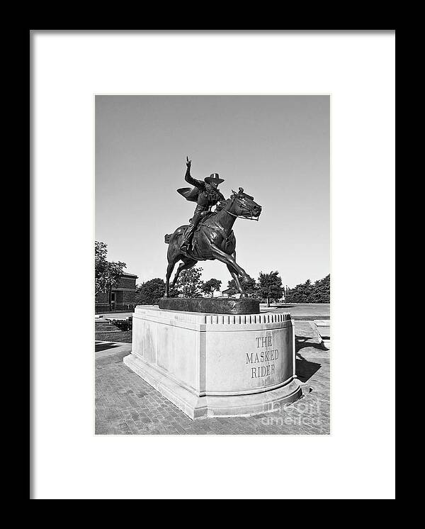 Masked Rider Framed Print featuring the photograph Masked Rider by Mae Wertz