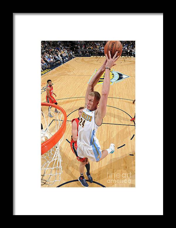 Nba Pro Basketball Framed Print featuring the photograph Mason Plumlee by Garrett Ellwood