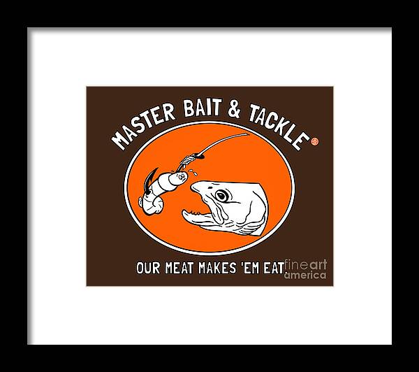 Master Bait and Tackle Decal Framed Print by David Burgess - Pixels