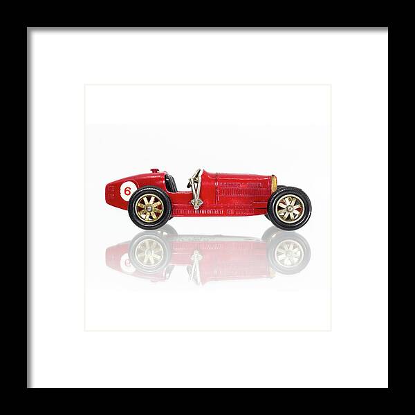 1926 Framed Print featuring the photograph Matchbox Models of Yesteryear Y-6 Bugatti Type 35 1926 square side by Viktor Wallon-Hars