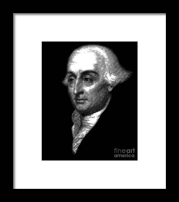 Lagrange Framed Print featuring the digital art mathematician Lagrange, portrait by Cu Biz
