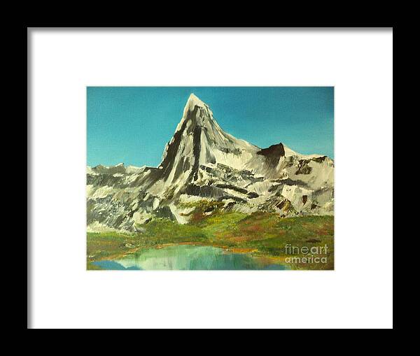 Mountain Framed Print featuring the painting Matterhorn Painting # 319 by Donald Northup