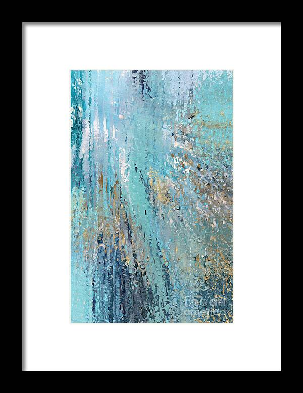 Grayblue Framed Print featuring the painting Matthew 4 4. Live By The Word of God- ReMastered by Mark Lawrence