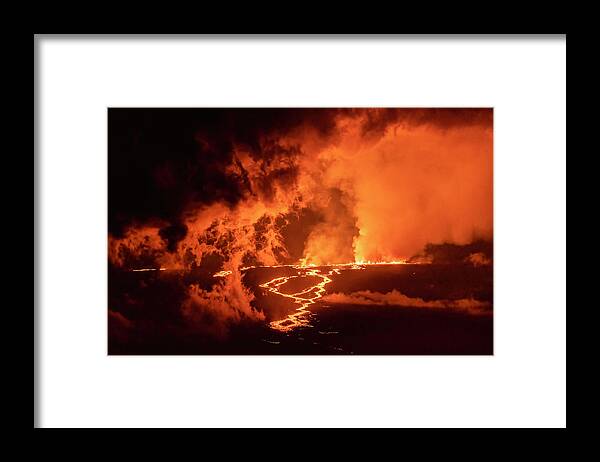 Mauna Loa Framed Print featuring the photograph Mauna Loa Flow Day 1 by Christopher Johnson