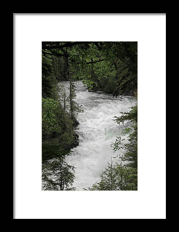 Mcdonald Falls Framed Print featuring the photograph McDonald Falls - Glacier National Park by Richard Krebs