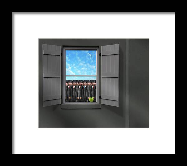 Surreal Art Framed Print featuring the photograph Me and Magritte 3 by Mike McGlothlen