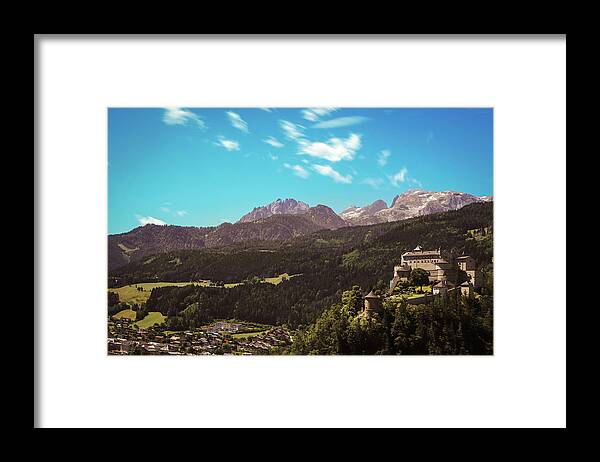 Reconstruction Framed Print featuring the photograph Medieval Hohenwerfen Castle by Vaclav Sonnek