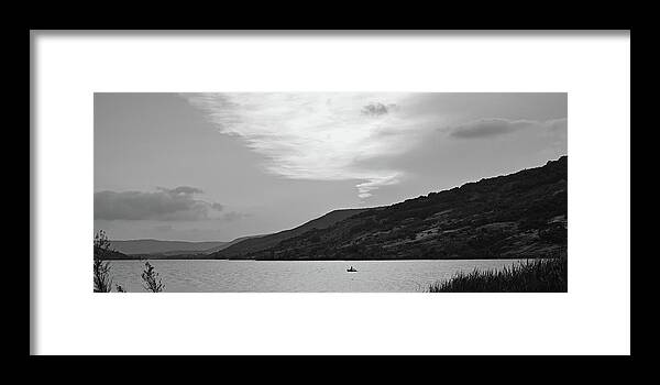 Lac Du Salagou Framed Print featuring the photograph Meditation by Karine GADRE