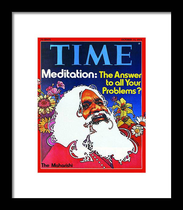 Other Framed Print featuring the photograph Meditation - The Answer to all Your Problems? The Maharishi, by Time
