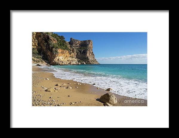 Mediterranean Framed Print featuring the photograph Mediterranean sunlight on the dream beach by Adriana Mueller