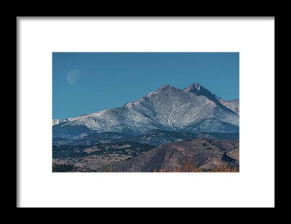 Moon Framed Print featuring the photograph Meeker Longs Peak Moon by James BO Insogna