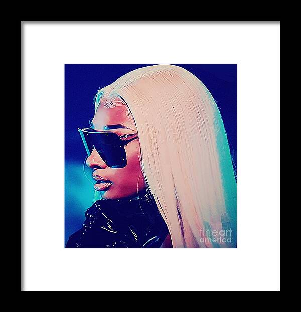 Singer Framed Print featuring the photograph Megan Thee Stallion -- 7 by Jayne Somogy