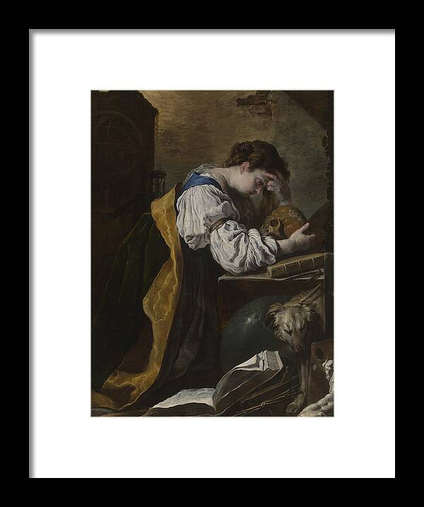 17th Century Artists Framed Print featuring the painting Melancholia by Domenico Fetti
