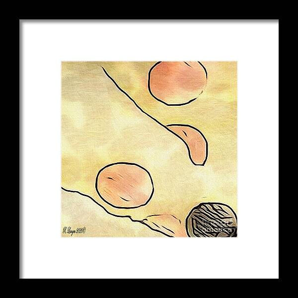 Photoshop Framed Print featuring the digital art Melting Marbles by Rebecca Langen
