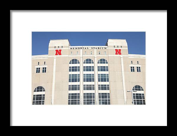 American Football Framed Print featuring the photograph Memorial Stadium by DenisTangneyJr