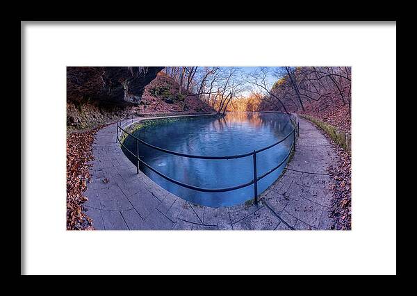 Water Framed Print featuring the photograph Meramac Spring Panorama by Robert Charity