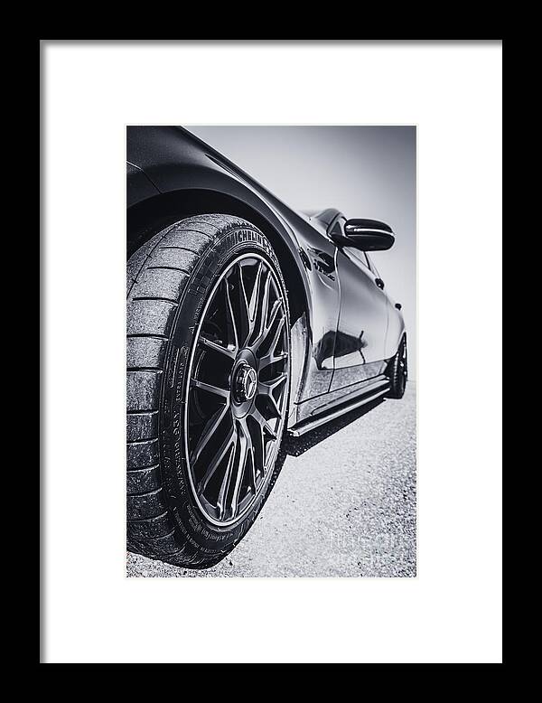Black&white Framed Print featuring the photograph Mercedes AMG Car by MPhotographer