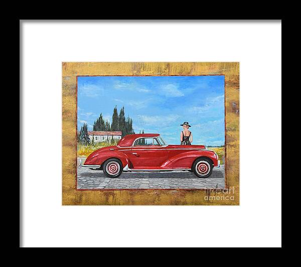 Mercedes-benz 300 Coupe Framed Print featuring the painting Mercedes-Benz 300 coupe by Sinisa Saratlic