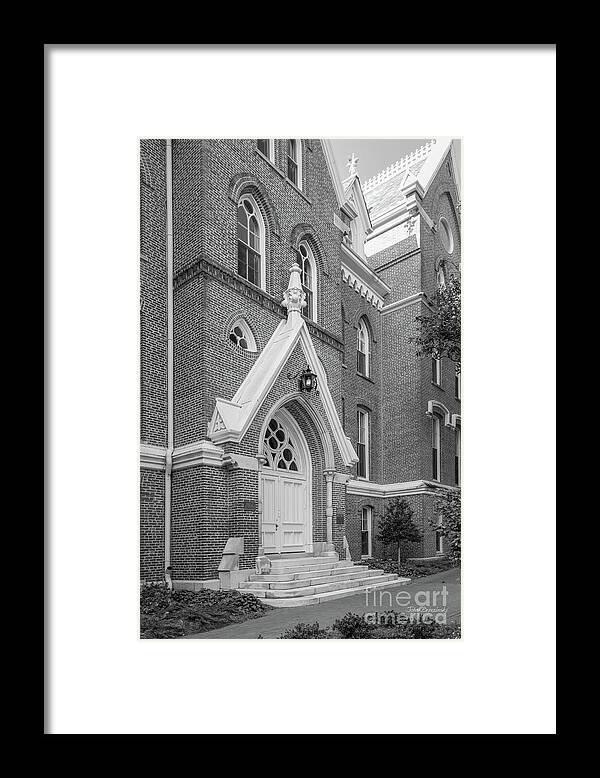 Mercer University Framed Print featuring the photograph Mercer University Willingham Hall Doorway by University Icons