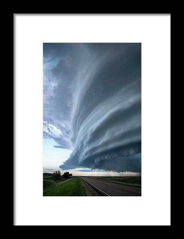 Mesocyclone Framed Print featuring the photograph Mesocyclone Vertical by Wesley Aston