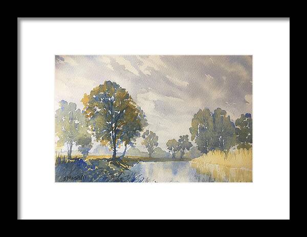 Watercolour Framed Print featuring the painting Messing about on the River by Glenn Marshall