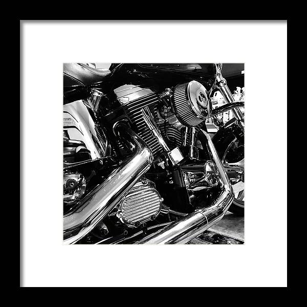 Harley Davidson Flxst Daytona Florida Usa Framed Print featuring the photograph Metal by John Anderson